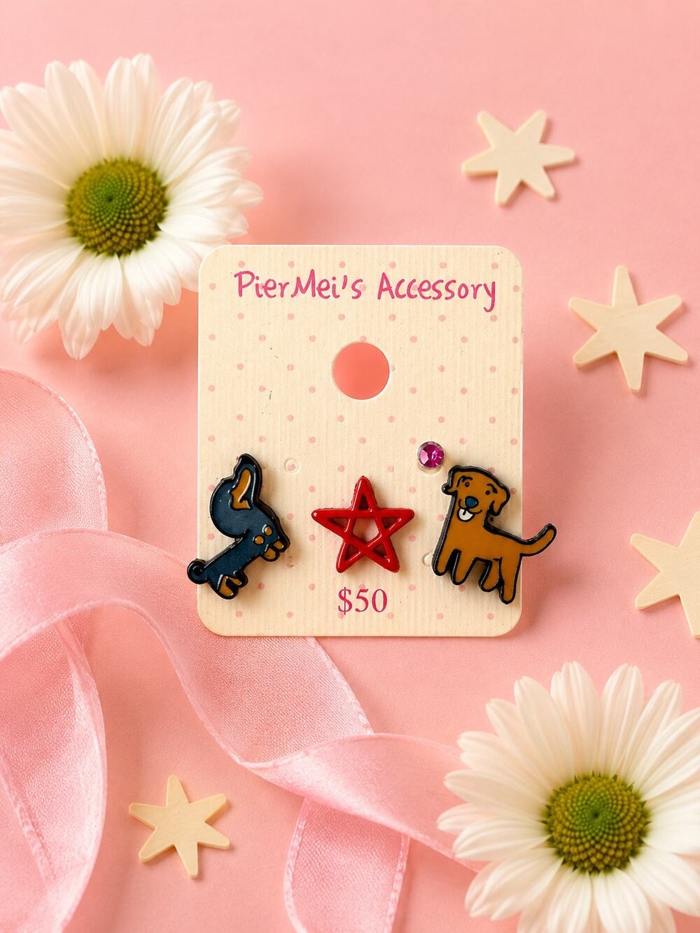 Dachshund & Labrador/Golden Retriever Stud Earring Set